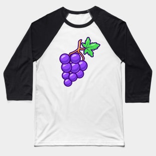 Grape Fruit Cartoon Baseball T-Shirt